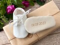 Personalised IVORY baby boy christening shoes, baptism shoes, white shoes for boys, blessing shoes, infant shoes satin, monogram taufschuhe product logo