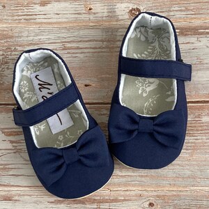 NAVY Baby Girl Shoes, Navy Blue Bow Headband, Navy Mary Jane, Deep Blue ...