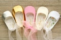 Baby ballet shoes, baby girl ballerina shoes, white ivory pink shoes, christening shoes baby shower gift, Birthday princess dress shoes product logo