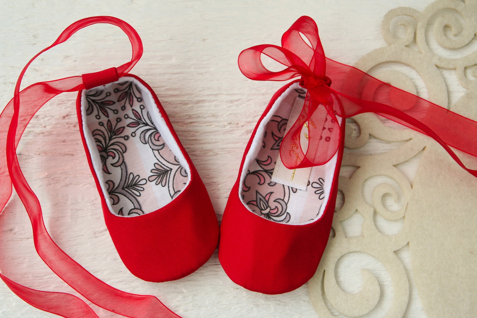 Red Baby Ballet Shoes Baby Ballerina Shoes Christmas Shoes Etsy