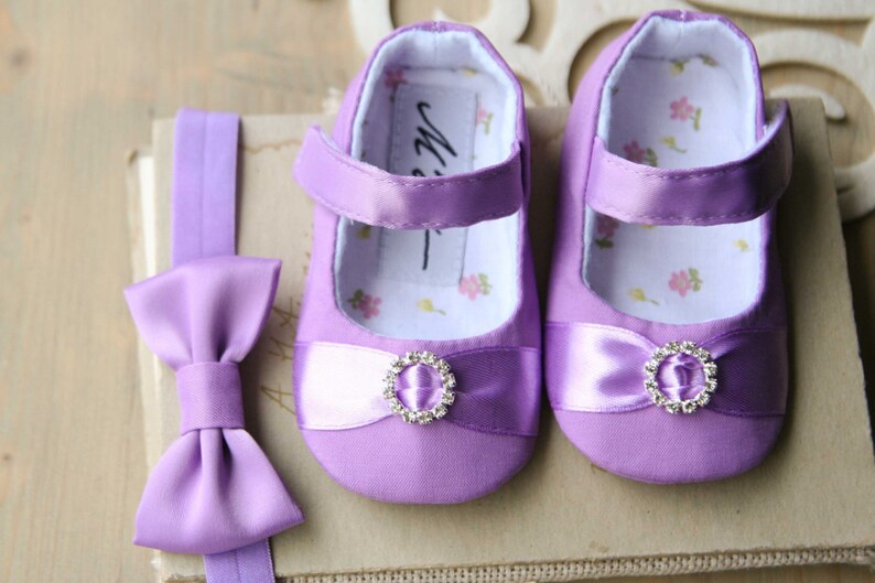 Lavender Baby Shoes Lavender Baby Shower Gift Lilac Baby Etsy