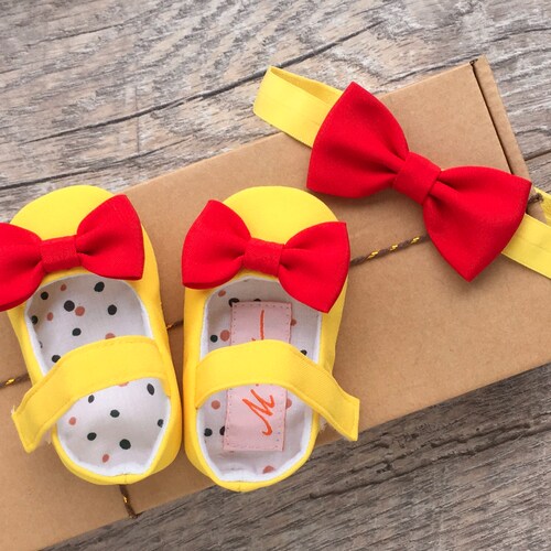 Snow White Baby Shoes Yellow Baby Girl Shoes Costume Outfit Etsy