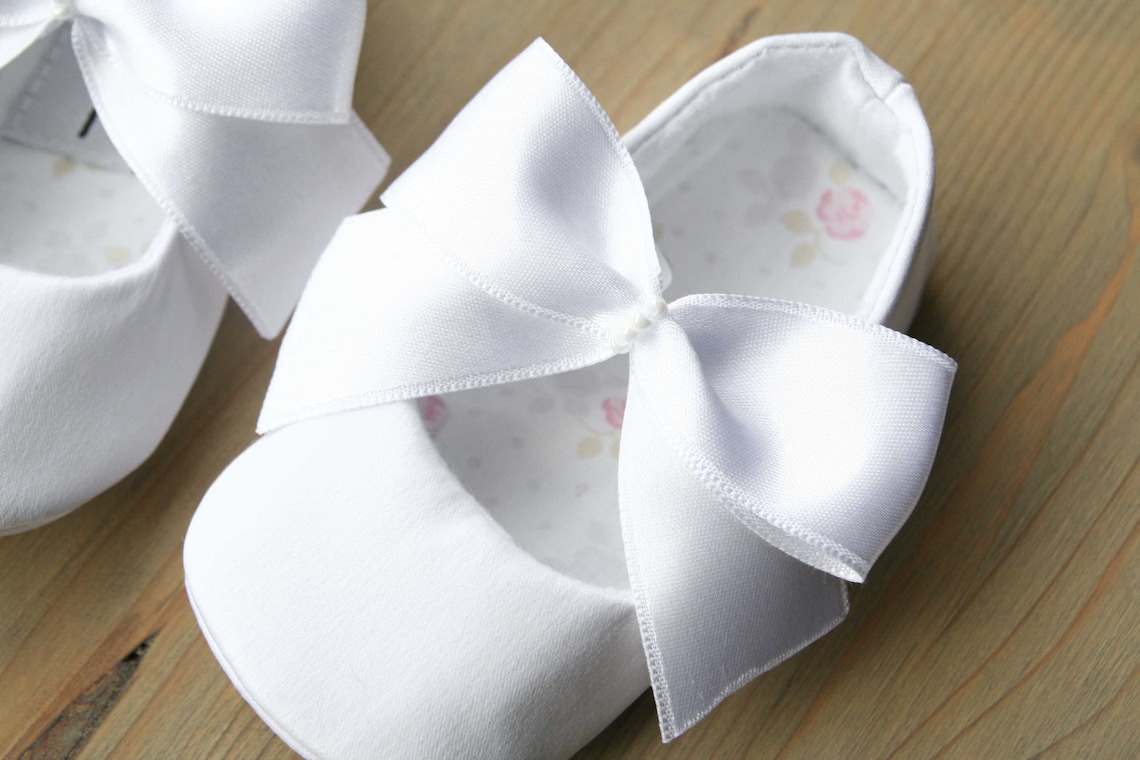 Christening shoes Baby girl shoes White baby shoes Ivory Etsy