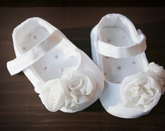 Cream White Baby Shoes, Christening Shoes, Wedding Mary Janes, White ...