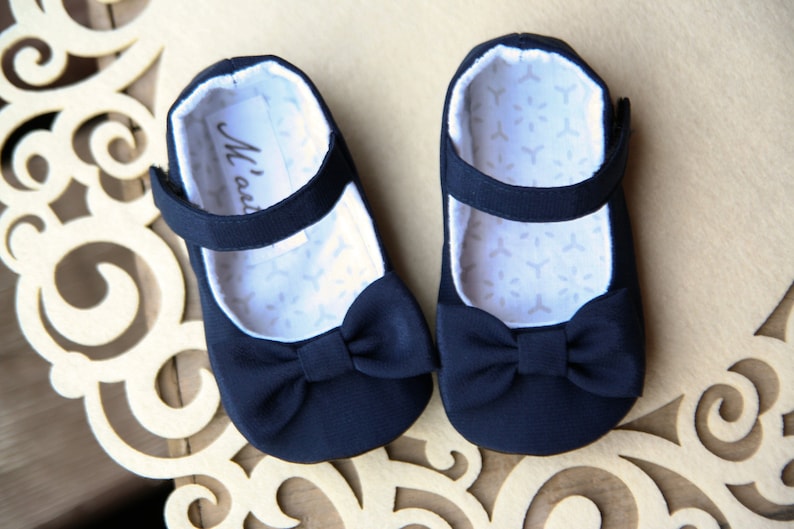 navy blue baby shoes