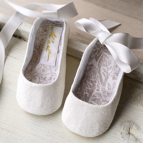 Antique White Baby Ballerina Shoes Ballet Slippers Cream - Etsy India