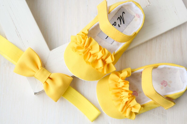 yellow baby girl shoes