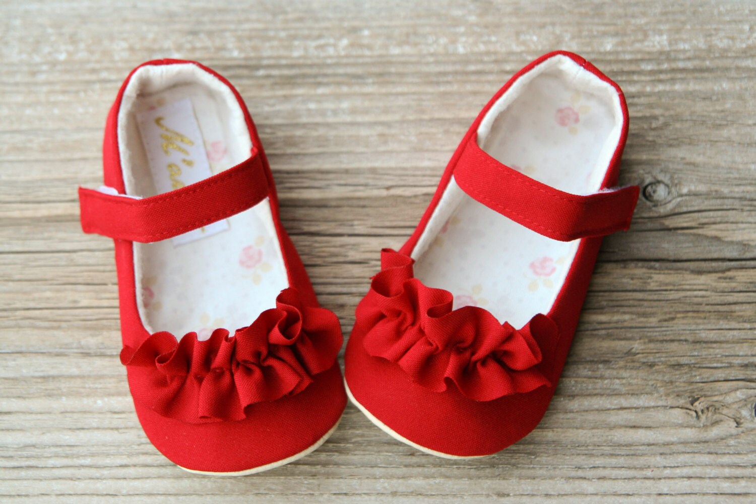Red shoes Baby girl shoes 1st Christmas baby shoes toddler Etsy