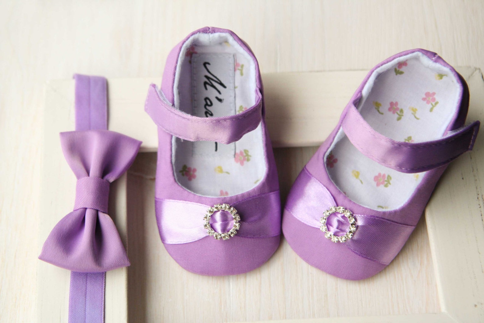 Lavender Baby Shoes Lavender Baby Shower Gift Lilac Baby Etsy