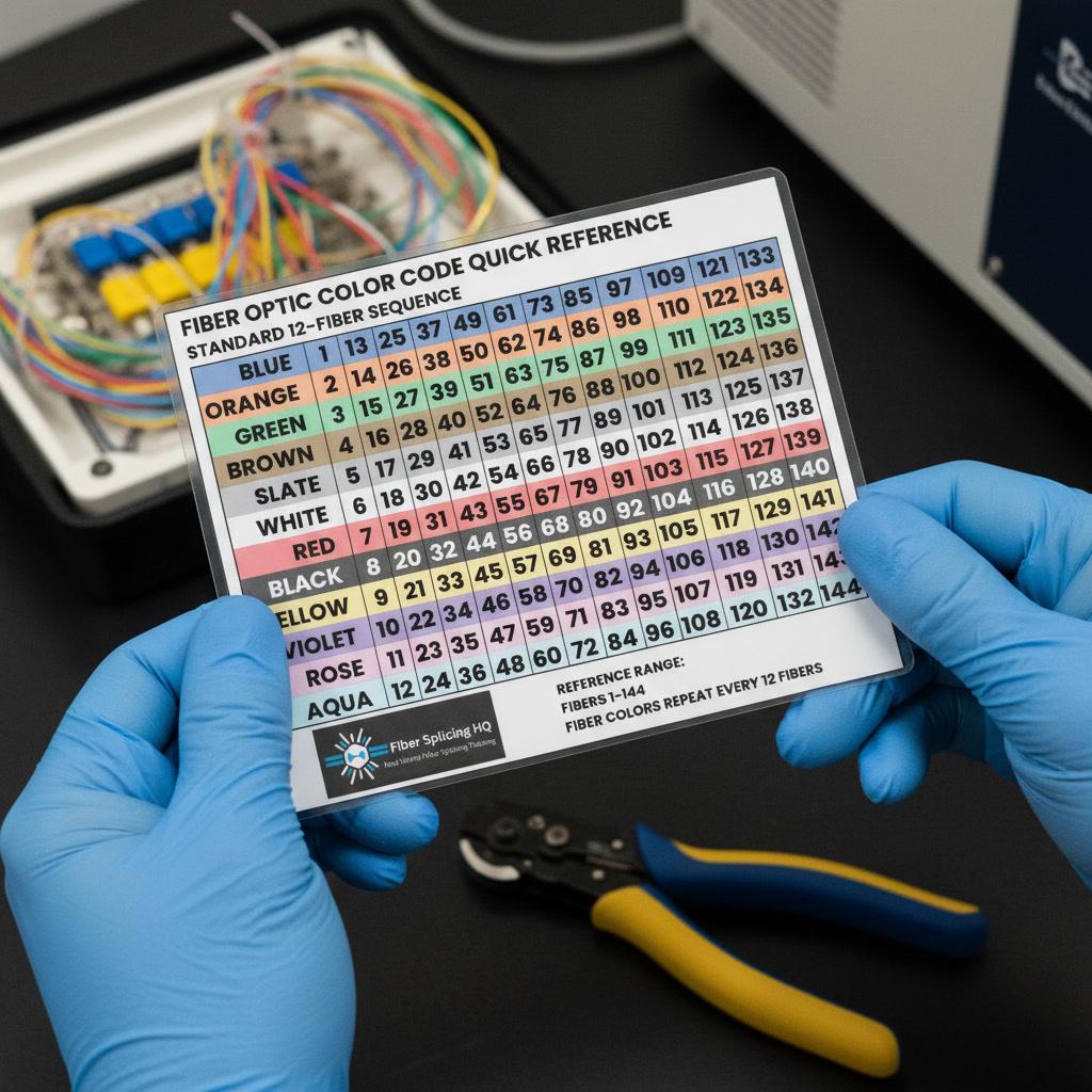 Fiber Optic Color Code Chart – Printable Fiber Technician Reference ...