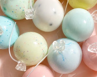 Handmade Crunchy Stress Ball 4cm | ASMR Squishy Desk Charm | Cute Sensory Gift Set of 4 Random Styles