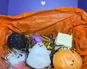Same Texture Halloween Squishy Gift Box, 6 Texture Styles: Coconut Oil, Maltose, Taba, Slushy, Slow Rising, Crunchy | ASMR Sensory Fidget