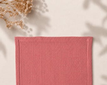 Gift for premature babies | Cuddly blanket made of waffle pique in dark pink