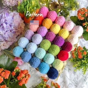 Ostereier Häkelanleitung PDF | Amigurumi Plüsch Eier | Anfänger Freundliche Frühlings Dekoration | Leichtes Anfänger Häkelspielzeug