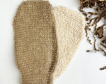 Guante de baño natural / Fibra de yute o cáñamo