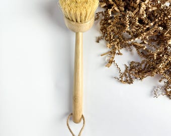 Bamboo Dish Brush | Natural Sisal Bristles