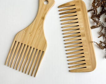 Peine de bambú natural / Sin plástico