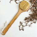 Bamboo Body Brush with Natural Sisal Bristles