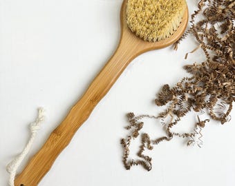 Bamboe borstel met natuurlijke sisalharen