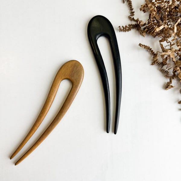 Natural Wooden Hair Pin | Plastic Free Hair Fork