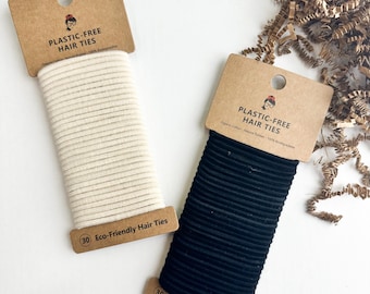 Organic Cotton Hair Ties – Natural Rubber Hair Bands