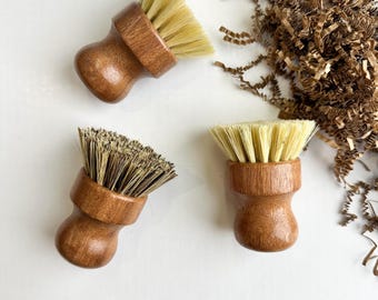 Cepillo de madera para ollas / Cerdas naturales