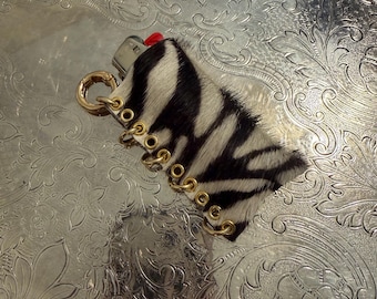 Hair on Cowhide Lighter Keychain