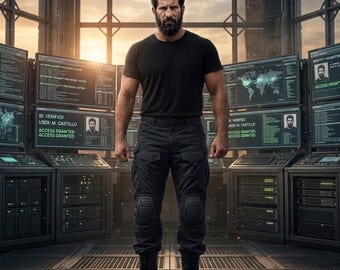 Punisher One Last Kill 2026 tactische cargobroek, zwarte herengevechtsutiliteitsbroek, PU-kniebeschermer streetwear broek