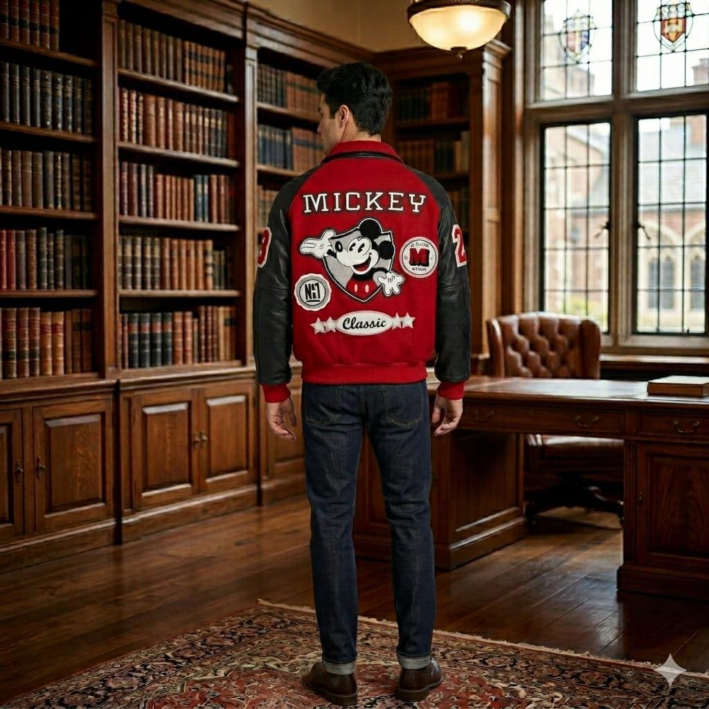 Mickey mouse leather jacket - Etsy 日本