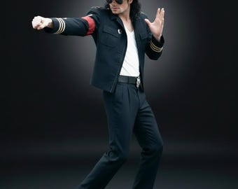 Militair jack MJ HIStory Era, zwarte performance-jas voor officieren, king of pop-kostuum