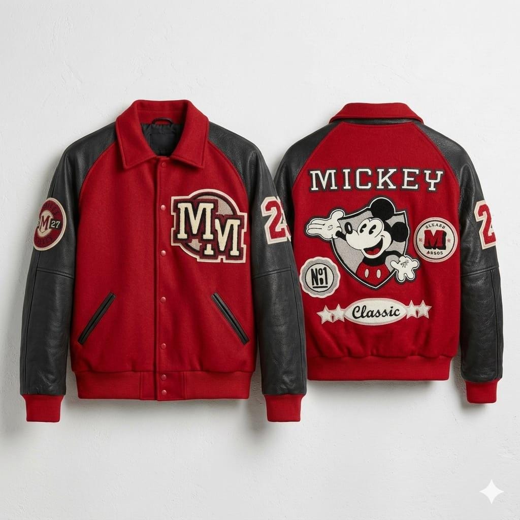 Mickey mouse leather jacket - Etsy 日本