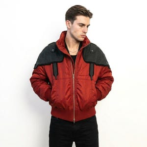 Bydaiga Devil Bomber Dante Jacket, Devil May Cry 5 Inspired Red Techwear Bomber Jacket, Oversized Nylon Streetwear Jacket Unisex