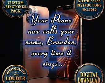 Custom Brandon Name Ringtone Pack | Personalized iPhone Alerts (Digital Download)