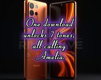 Amelia Custom Ringtones for Android | Personalized Call, Text Alerts and more (Digital Download)