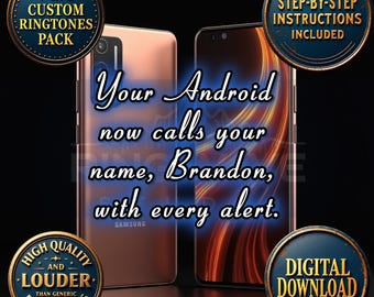 Brandon Custom Name Ringtone Pack | Personalized Android Audio (Digital Download)