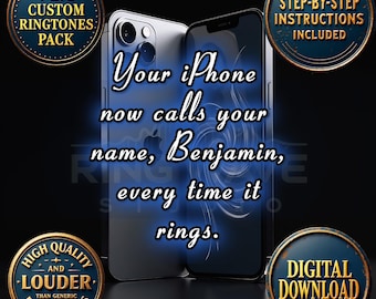 Custom Benjamin iPhone Ringtone Pack | Personalized Call, Text Tones (Digital Download)
