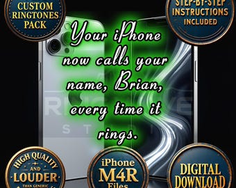 Custom Brian Name Ringtone Pack | iPhone M4R Tones, Personalized Lyrics (Digital Download)