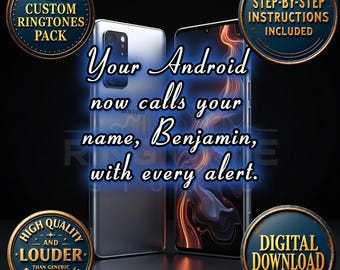 Benjamin Custom Android Ringtone Pack | Personalized Call, Text, Voicemail Tones (Digital Download)