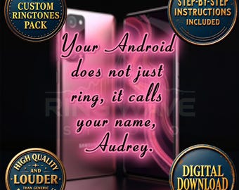Audrey Custom Ringtones for Android | Personalized Call, Text Alerts and more (Digital Download)