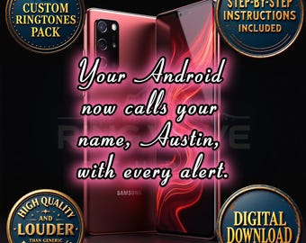 Austin Custom Android Ringtone Pack | Personalized Call, Text Tones (Digital Download)