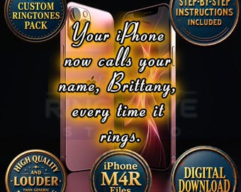 Brittany Custom iPhone Ringtone Pack | Personalized Call, Text Tones (Digital Download)