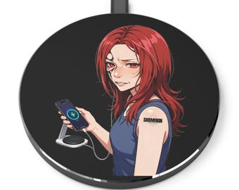 A Spirit Warrior Wireless Charger — Edgy Girl Phone Charging Pad