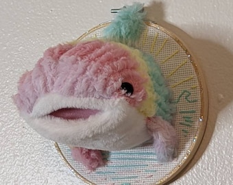 3D Nurse Shark Plushie Cross Stitch Art Piece