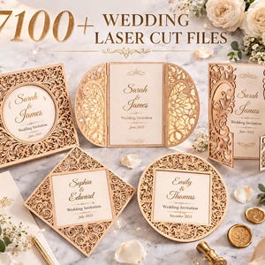 7100+ Wedding Invitation Laser Cut Files (svg, dxf, png, ai, eps, cdr) commercial use