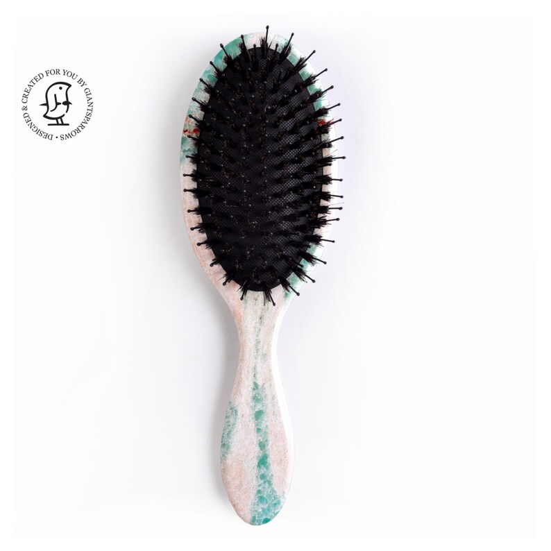 Japanese Kintsugi Hair Brush Turquoise & Gold Etsy