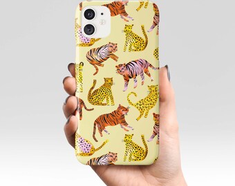 Ninola Design Tiger und Leoparden Gelbe Handyhülle