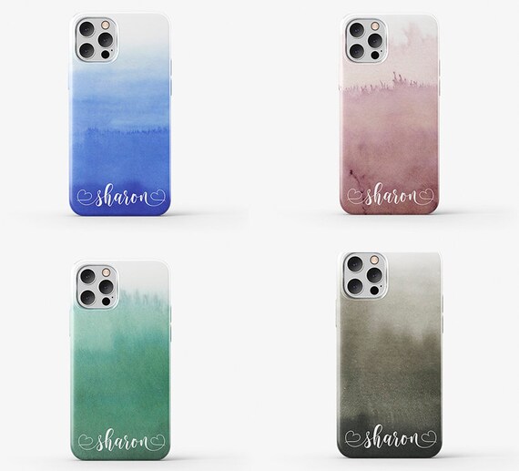 Personalised Watercolour Ombre Phone Case - iPhone & Galaxy - All Models, S10, S21, iPhone 12, iPhone 13