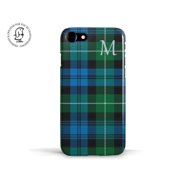 Lamont Clan Tartan - Personalised Monogram  - iPhone - Samsung