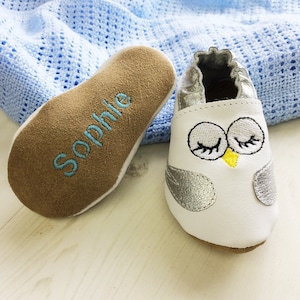 Chaussures de bébé de Noël personnalisé colombe