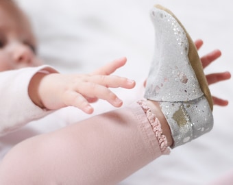Personalised Sparkle Suede Baby Shoes